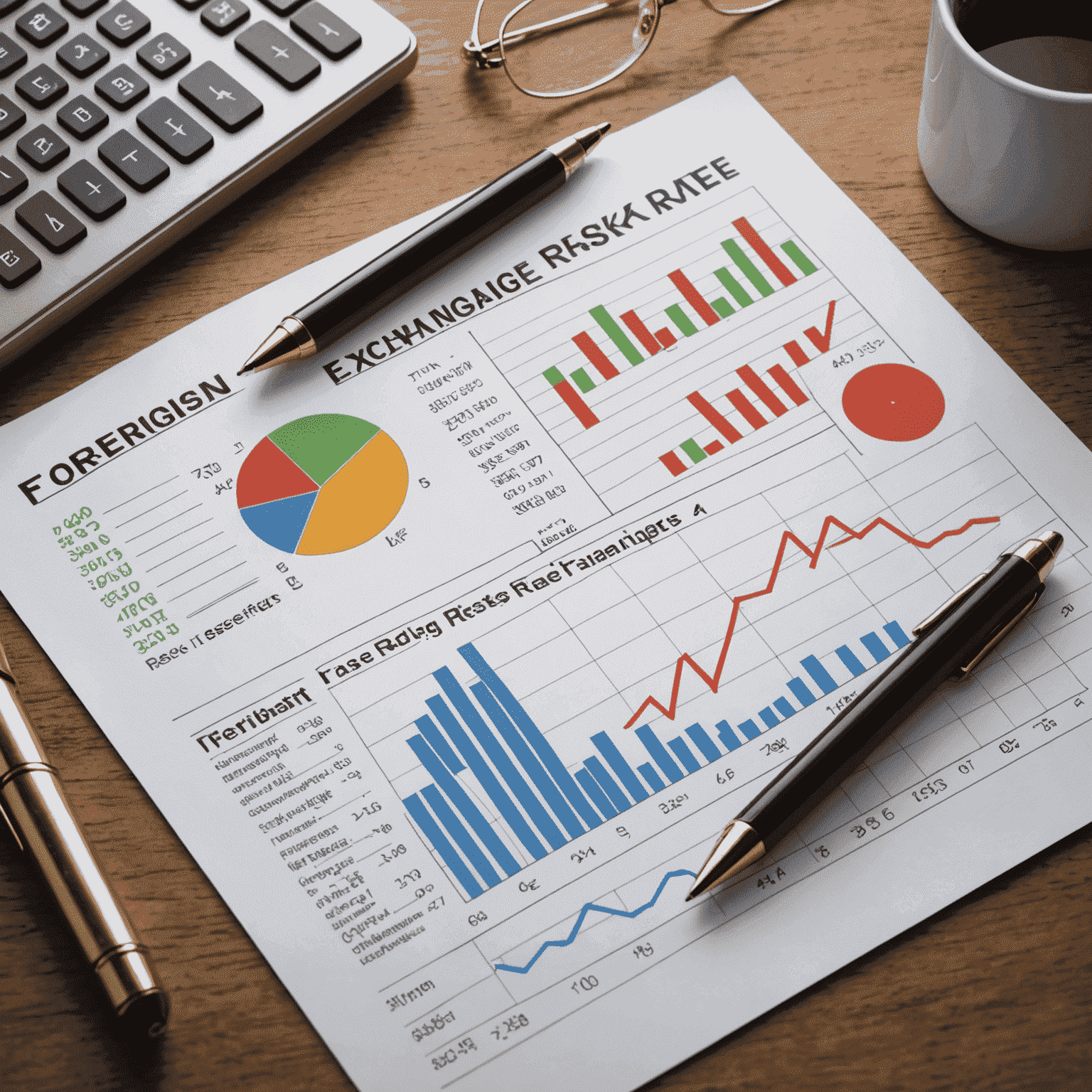 A graph showing foreign exchange rates and risk management strategies